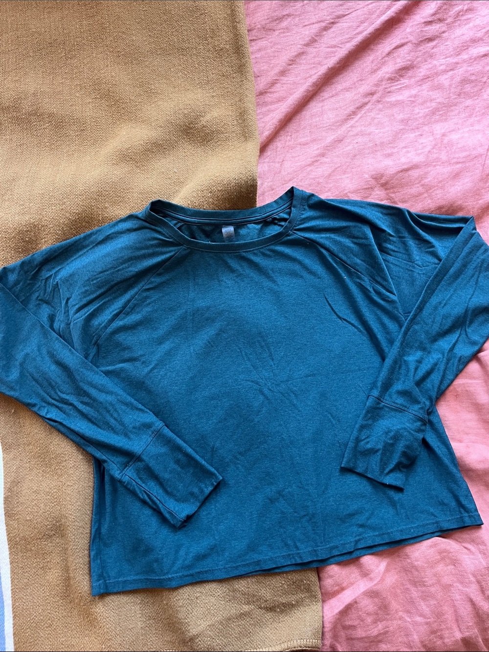Beyond Yoga Dark Teal Crewneck Long Sleeve Top